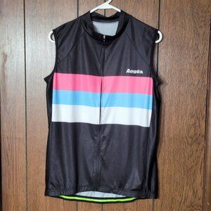 Aogda Women's Sleeveless Cycling Jersey XXL – 3 Pockets – Breathable – Full zip